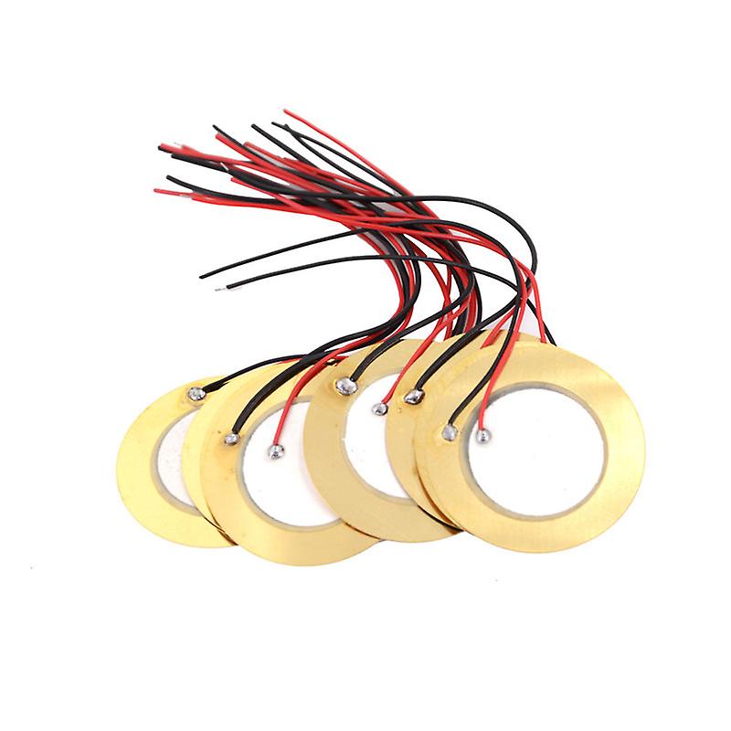 10 PCS 35mm Piezo Elements buzzer Sounder Sensor Trigger Drum Disc+ wire copper HFMQV