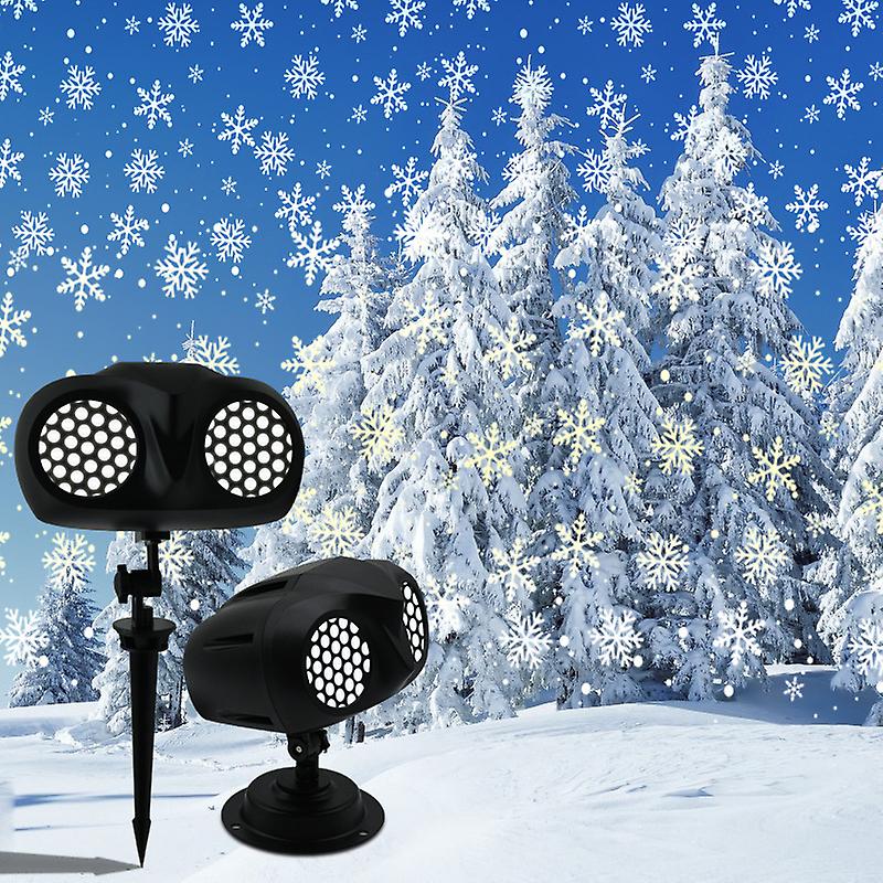 Snowflake Projector Lights Outdoor With Remote Control, Christmas Snowflake Projector Lights, Ip65 Waterproof Snowfall Landscape Light Christmas Proje
