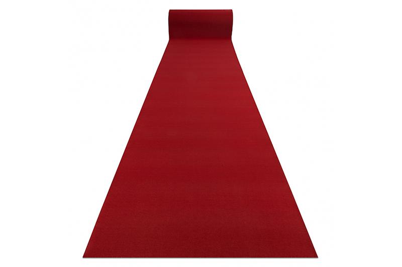 Runner anti-slip RUMBA 1974 Wedding single colour gum claret, red 100cm