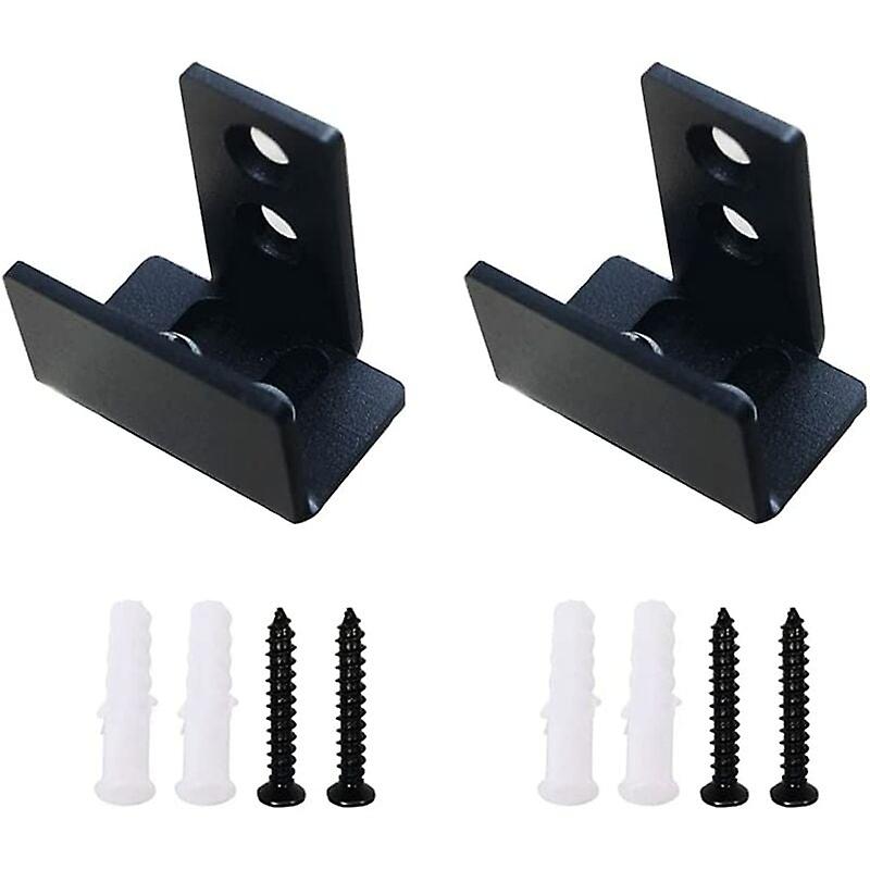 Interior Sliding Door 2 Pieces Sliding Door Guide Bottom Wall Mounted Hardware Floor Guide Double Sliding Door Track Roller Sliding Door Floor Guide
