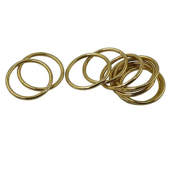 2x 10 Pieces 32 mm Brass Round Split Key Rings Chain Bag Charms Clasp Loop DIY