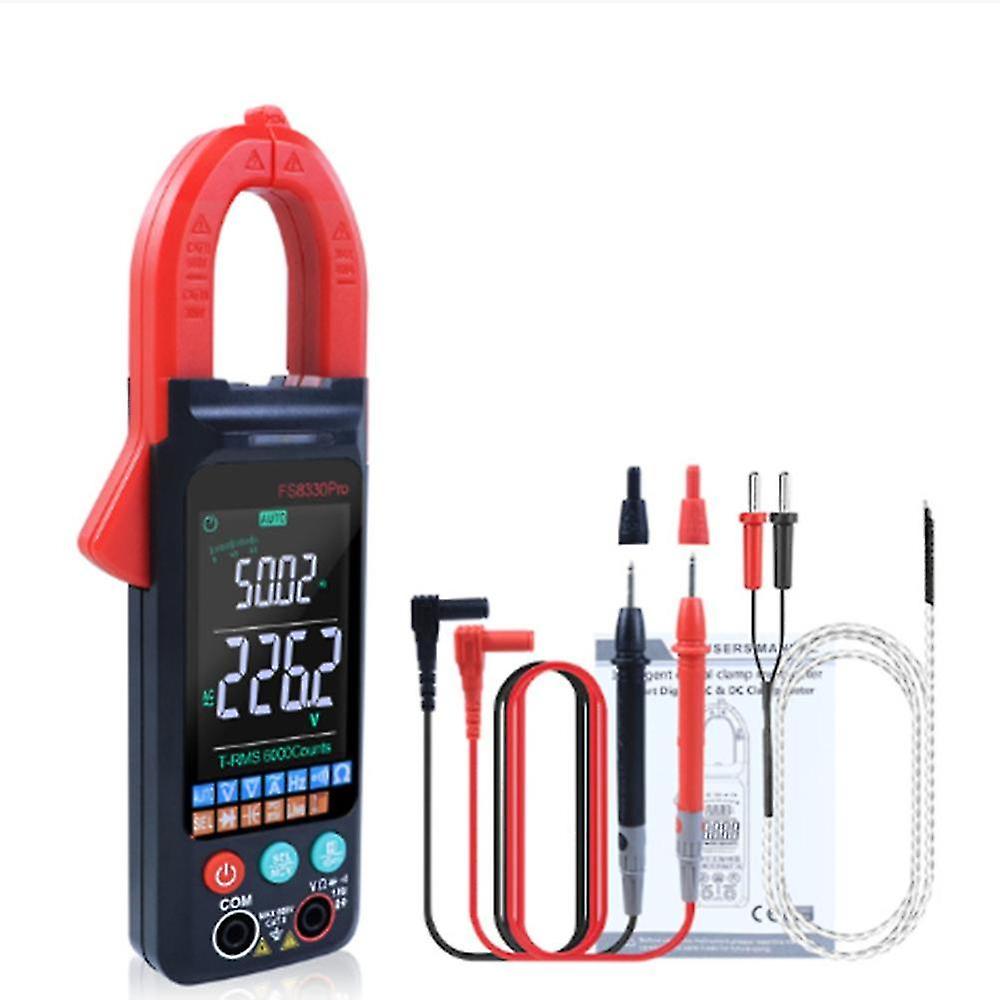 Dc/ac Current Digital Clamp Meter 6000 Counts 400a Amp Multimeter Color Screen Voltage Tester Fs833
