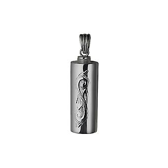 Silver 33x13x10mm handmade traditional scroll engraving...