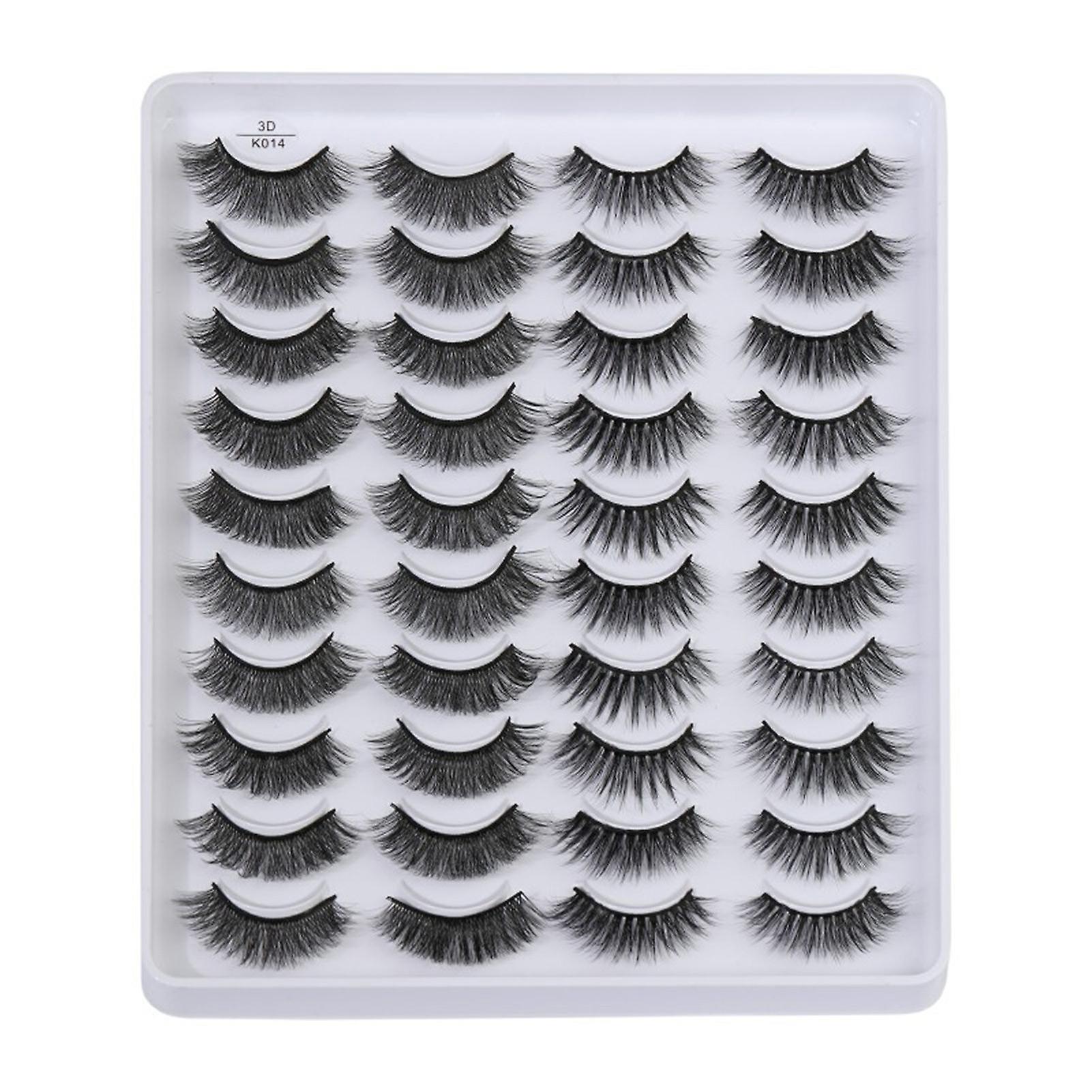 20 Pairs Curl Multi-layers Eyelashes Well Bedded Lengthening Wisps Lashes