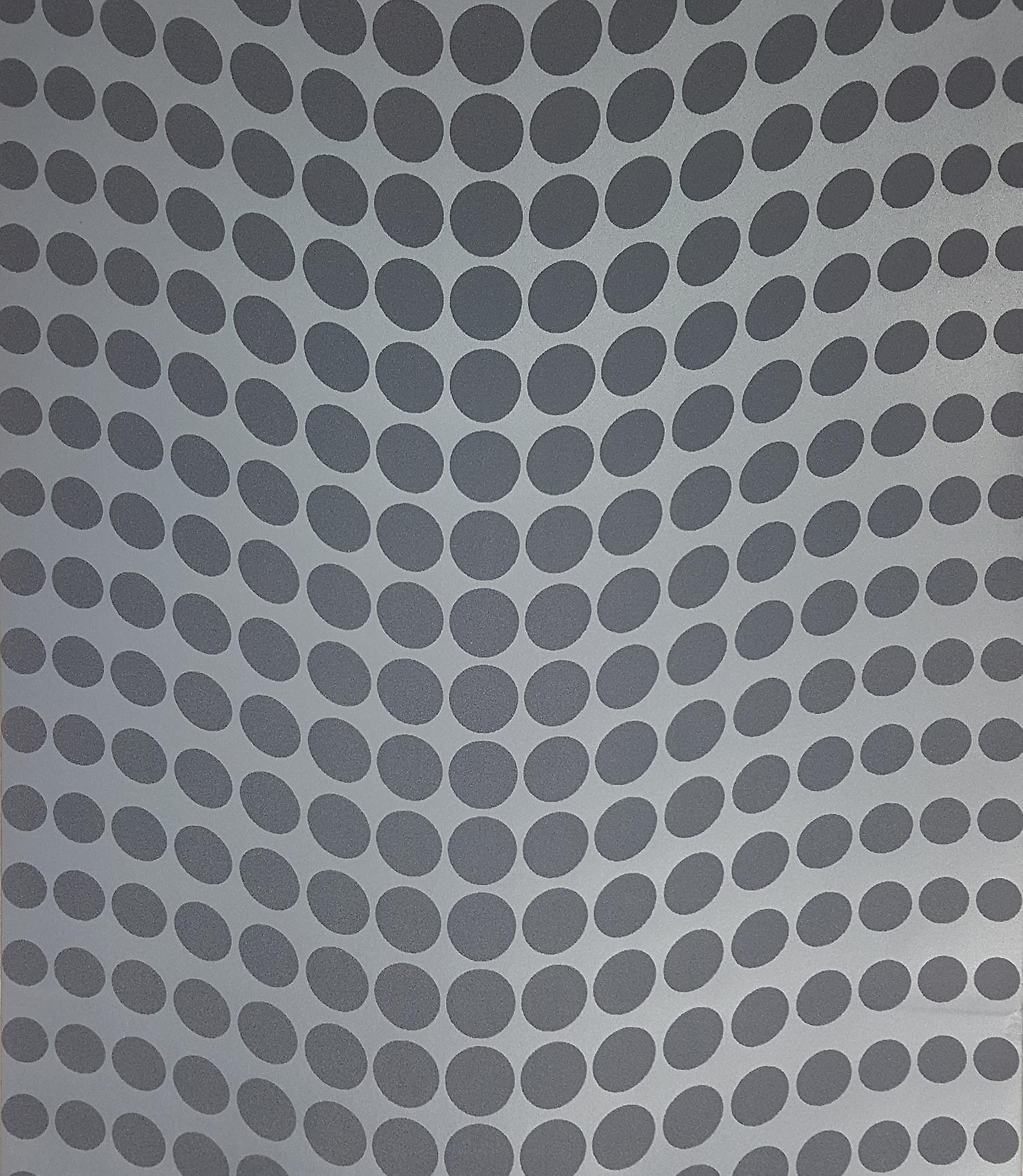 Blue Geometric Dotty Metallic Spots Wallpaper Polka Dots Textured Paste Wall