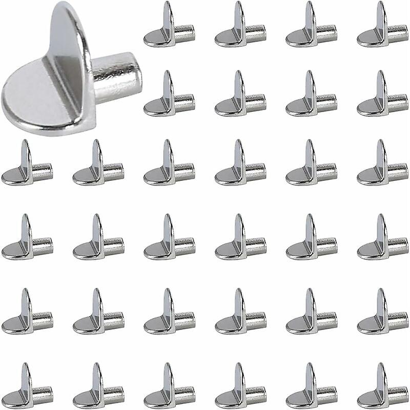 80Pcs Shelf Cleat 5mm Shelf Cleats Shelf Support Pegs Pin Shelf Pins Shelf Support Cabinet Office Shelves DIY Stainless Steel