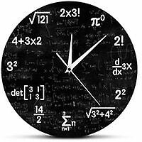 Black Math Wall Clock Clock Living Room Bedroom