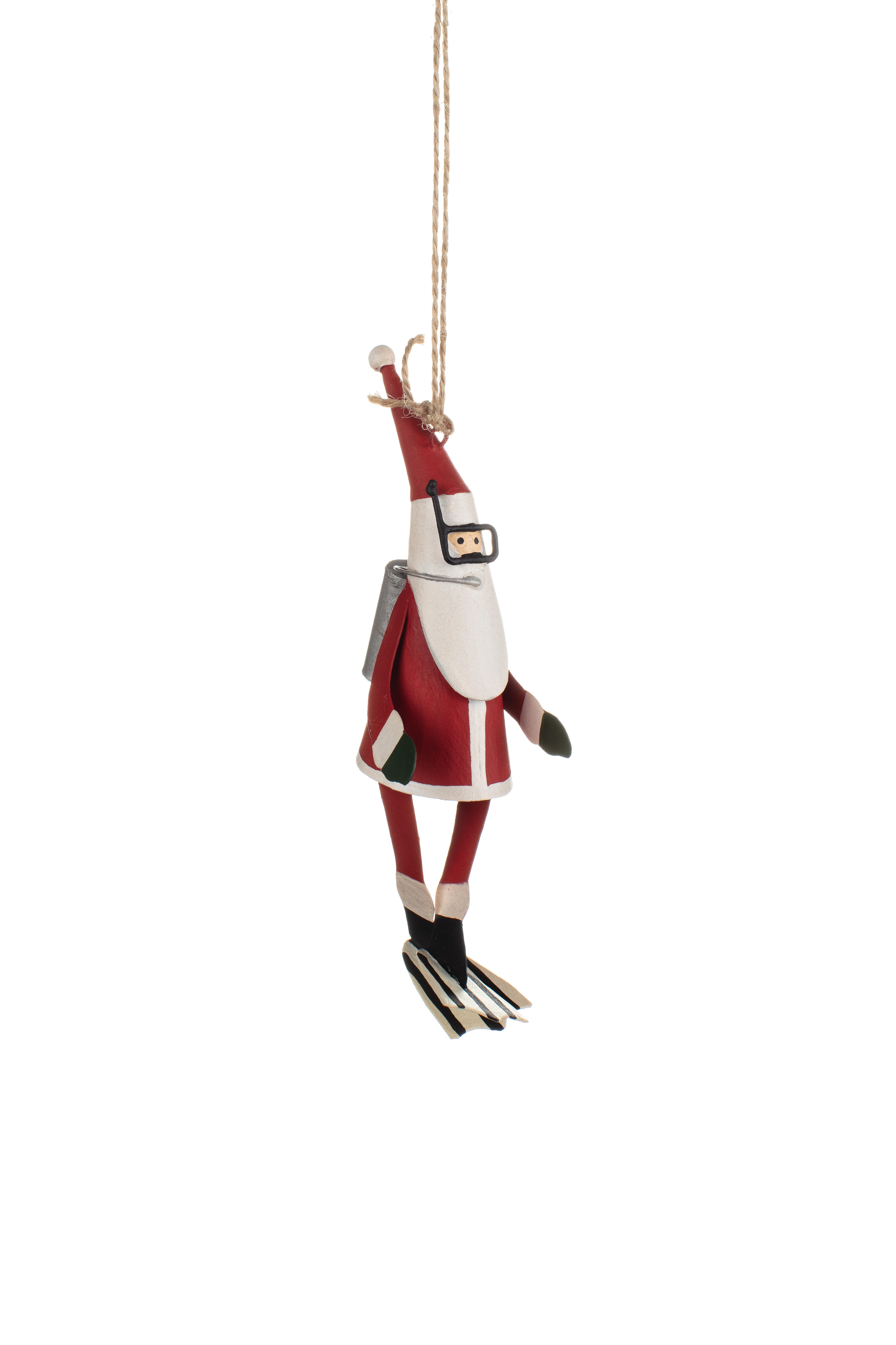 Shoeless Joe Scuba Santa Christmas Tree Decoration