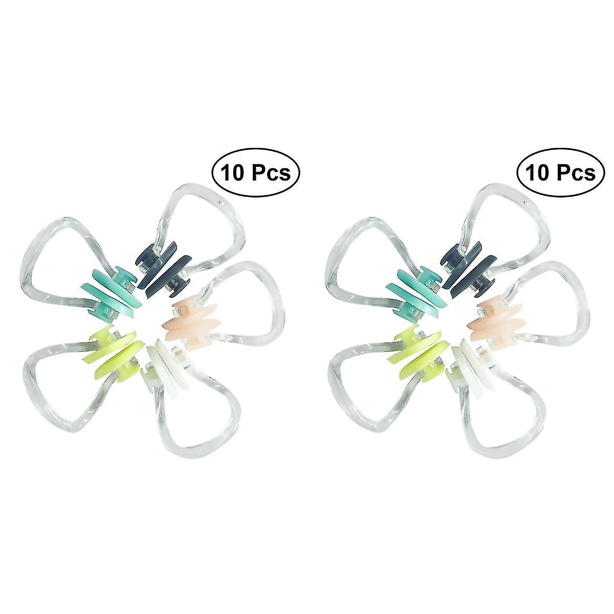 20 Pcs Waterproof Silicone Swimming Set Protective Nose Clip Prevent Water Protection Swim Dive Supp