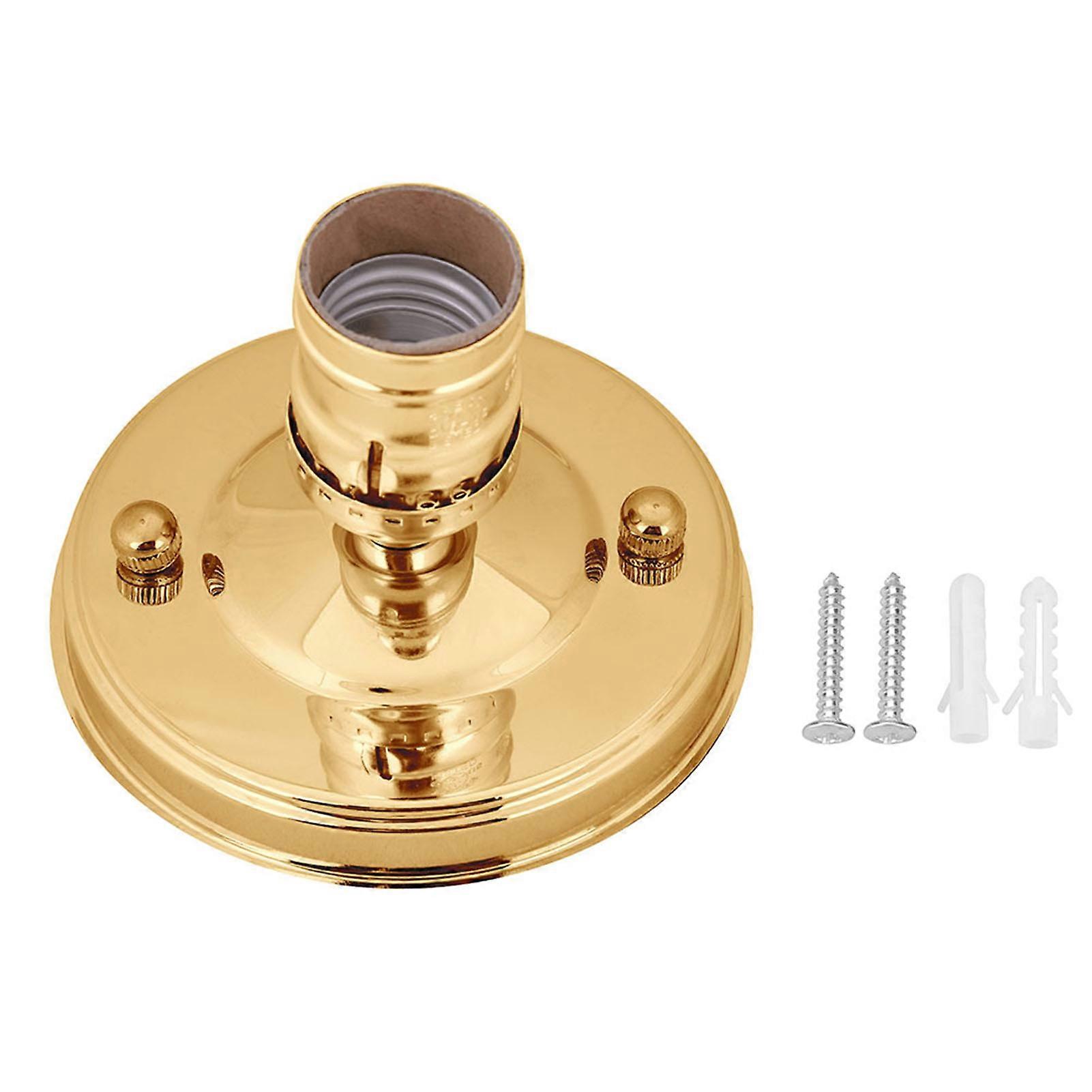 E26/E27 Retro Industrial Style Ceiling/Wall Lamp Base Bracket Chandelier Bulb Screw Socket Gold