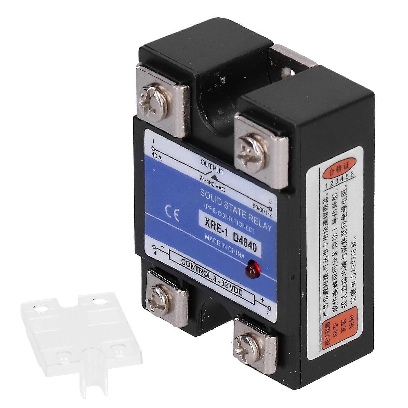Solid State Relay Single Phase Clear Plastic Cover XRE‑1 D4840 Electronic Components