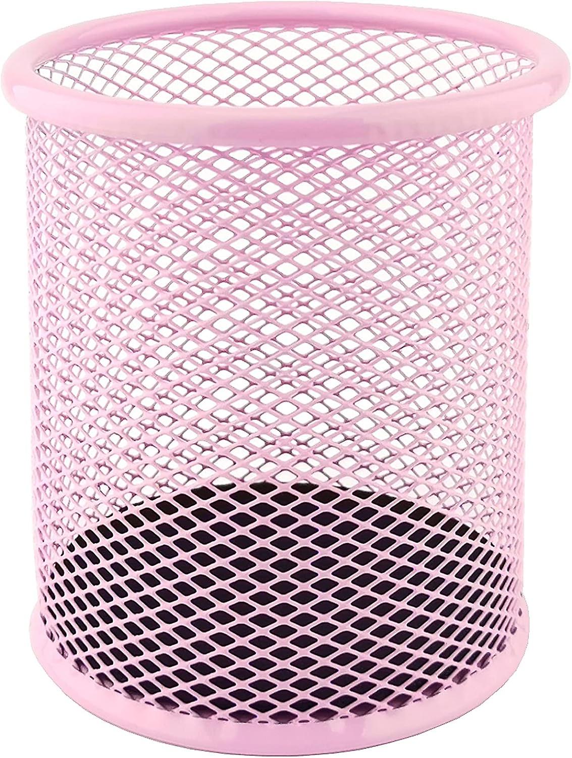 Pot à Crayons en Métal | Porte-Stylo Rond en Métal | Organisation du Bureau et de la Maison | Mesh M