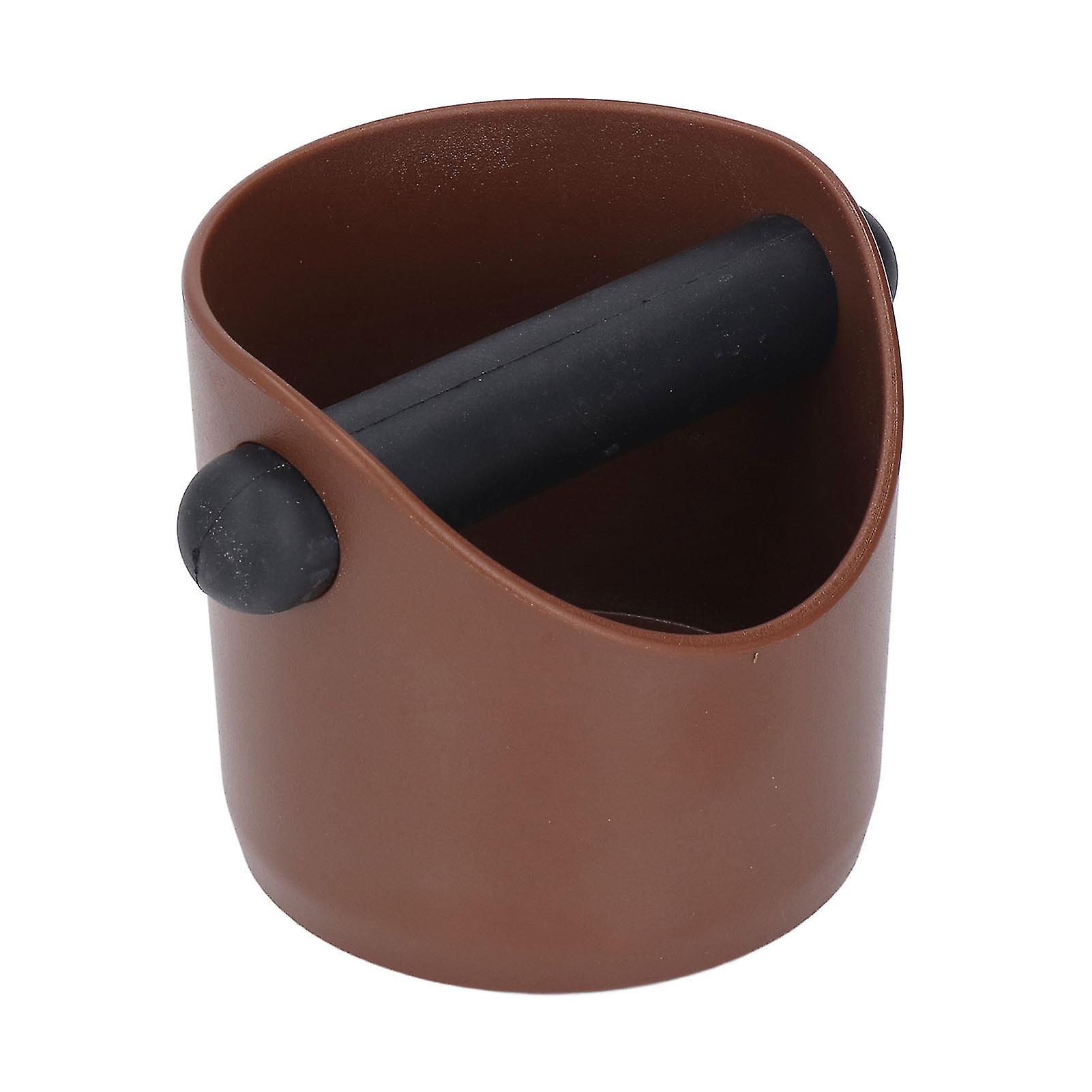 Coffee Knock Box 10cm Brown Plastic Rubber Coffee Grind Bin