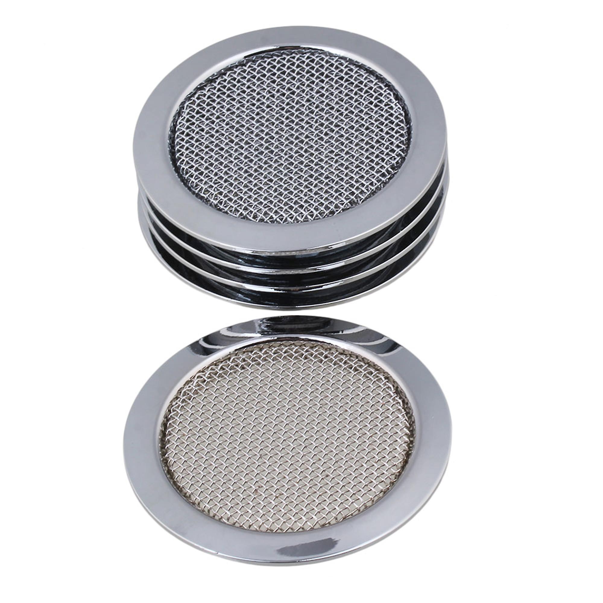 2.36inch Dia Chrome Alloy Dobro Resonator Soundhole Cover Speaker Net Set of 5