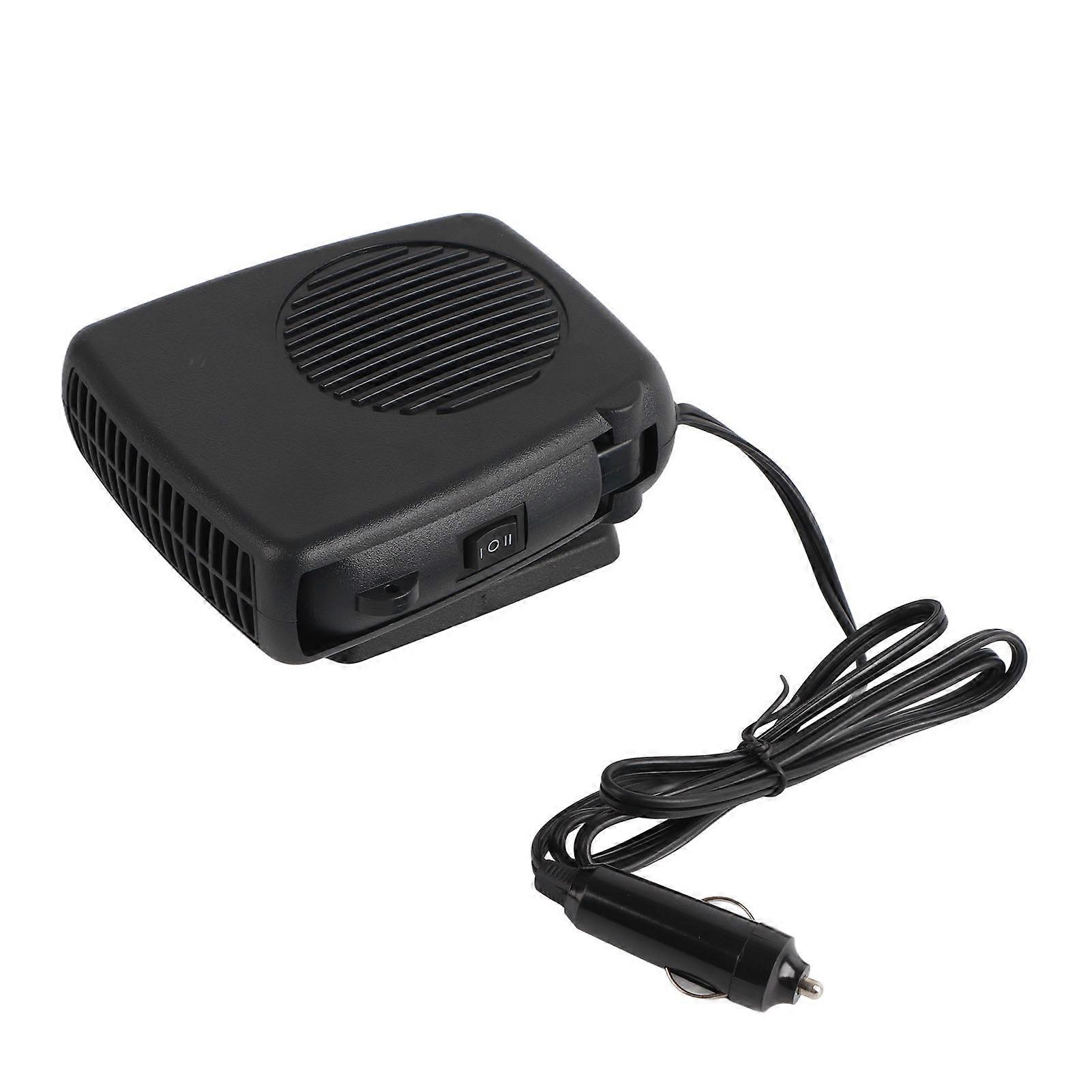 150W 24V 150W Car Heater Defrosting with Cooling Function Black Electric Heater Fan Plug in Cigarette Lighter