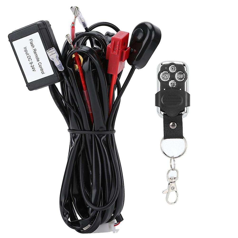 2m LED wiring harness for off-road vehicles with remote control