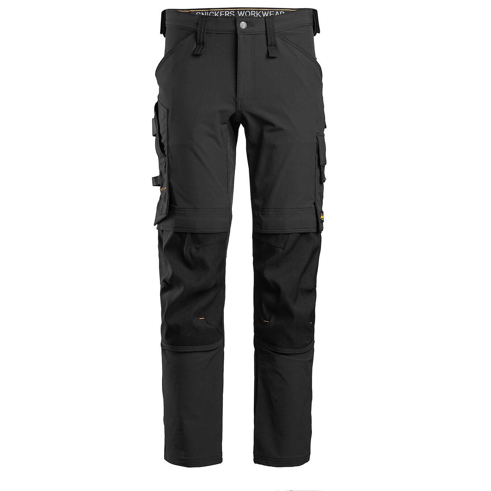 Snickers 6371 Allroundwork Full Stretch Slim Fit Trousers Black
