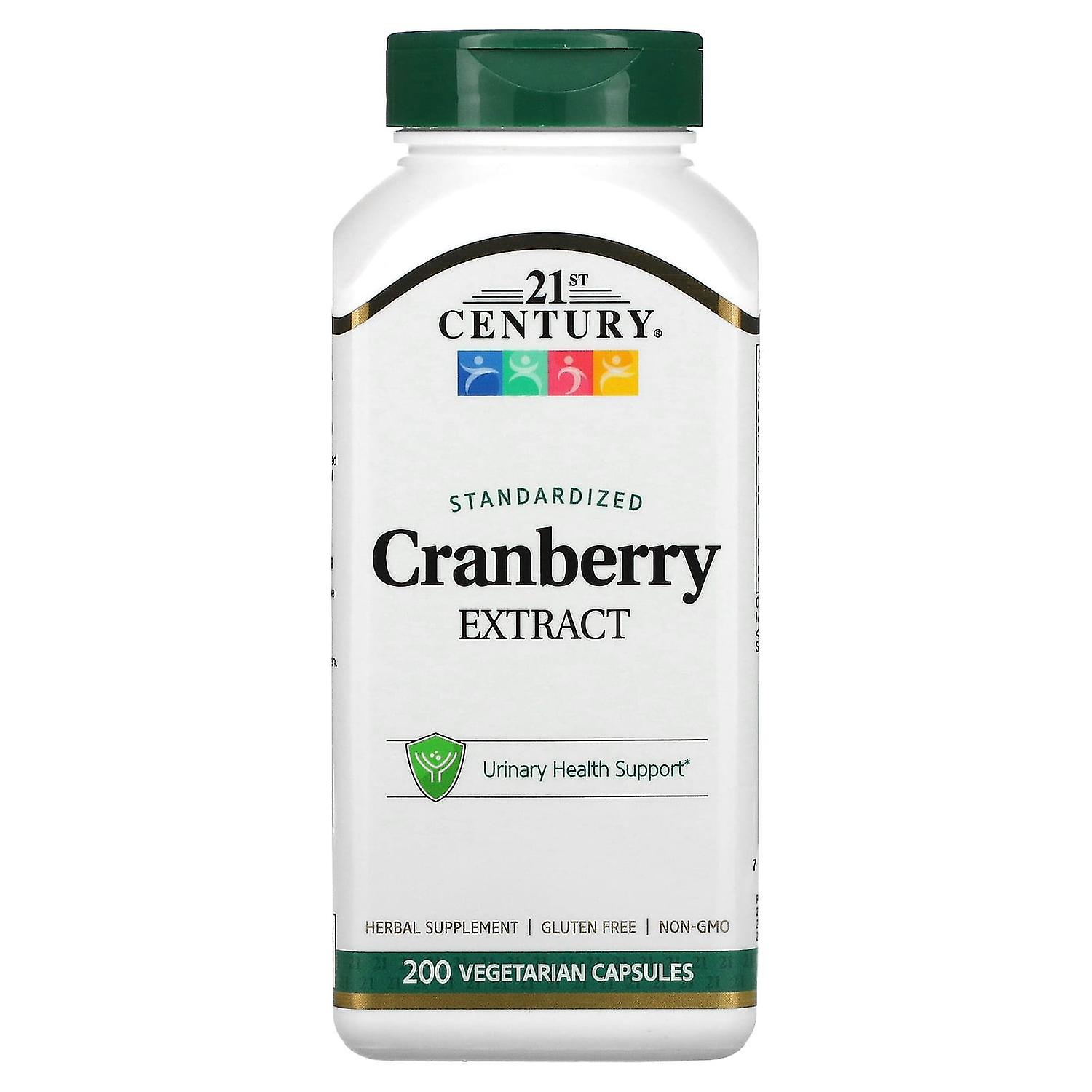 21st Century, Cranberry Extract, Standardized, 200 Vegetarian Capsules