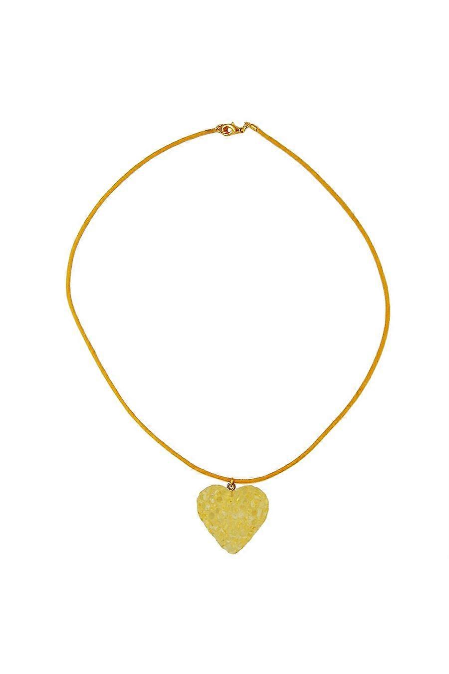 Necklace Yellow Heart Pendant - Gl07020