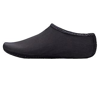 Veeki Water Shoes for Women Men Swim Beach Shoes Barefoot Quick-Dry Aqua Water Socks for Pool Yoga Surf, Pure Black, Size: 42-43