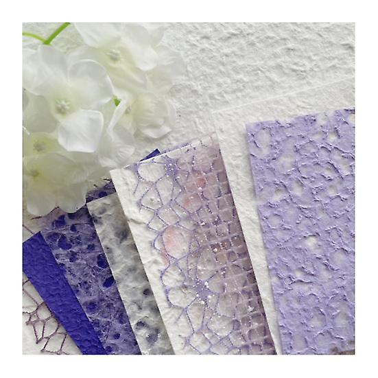10 Pcs Collage Matériaux Marbrure Design DIY Texture Délicate Créatif Neige Fil Fée Main Compte Papiers pour l’artisanat
