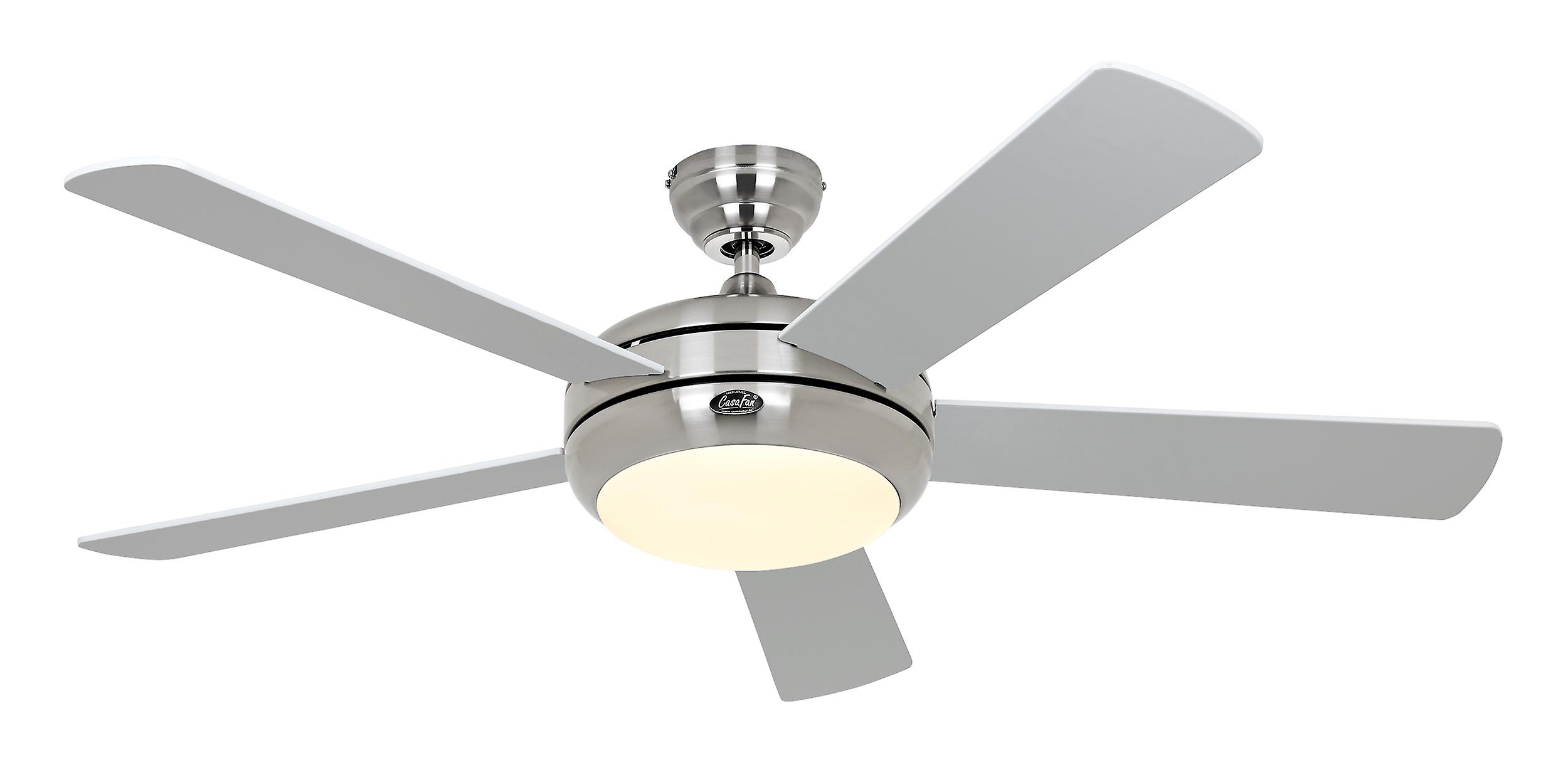 Ceiling fan Titanium Chrome 132cm / 52" White / Light grey