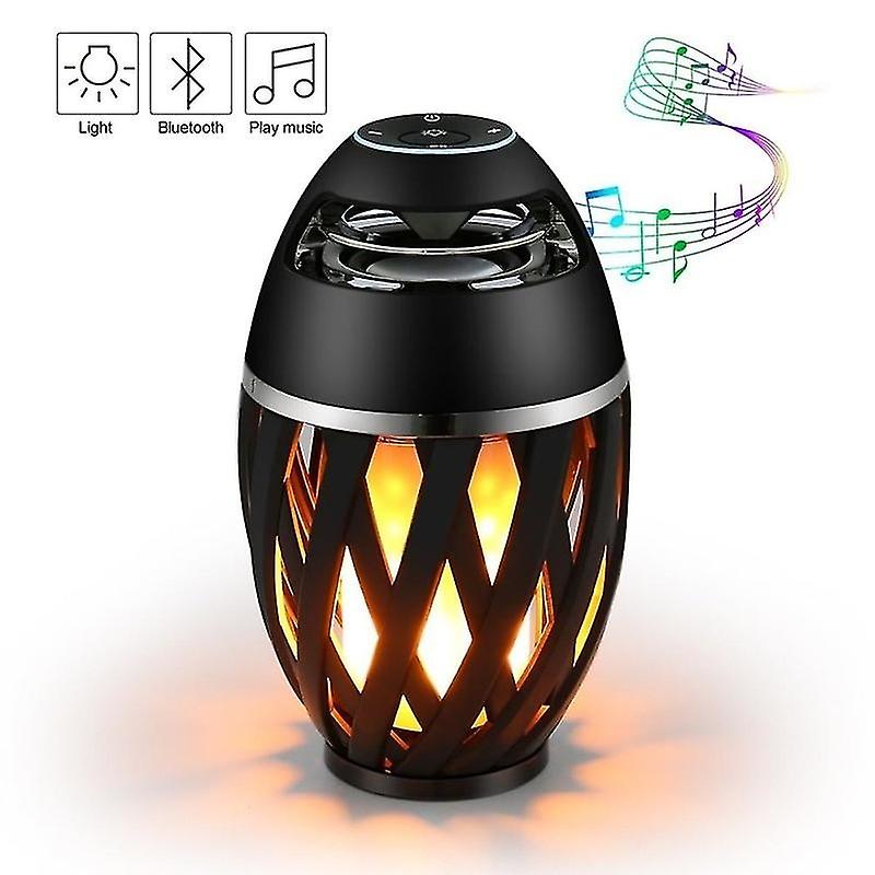 Outdoor Bluetooth Speaker Led Flame Ipx5 Waterproof Flashlight Atmosphere Speaker Flame Light Decora