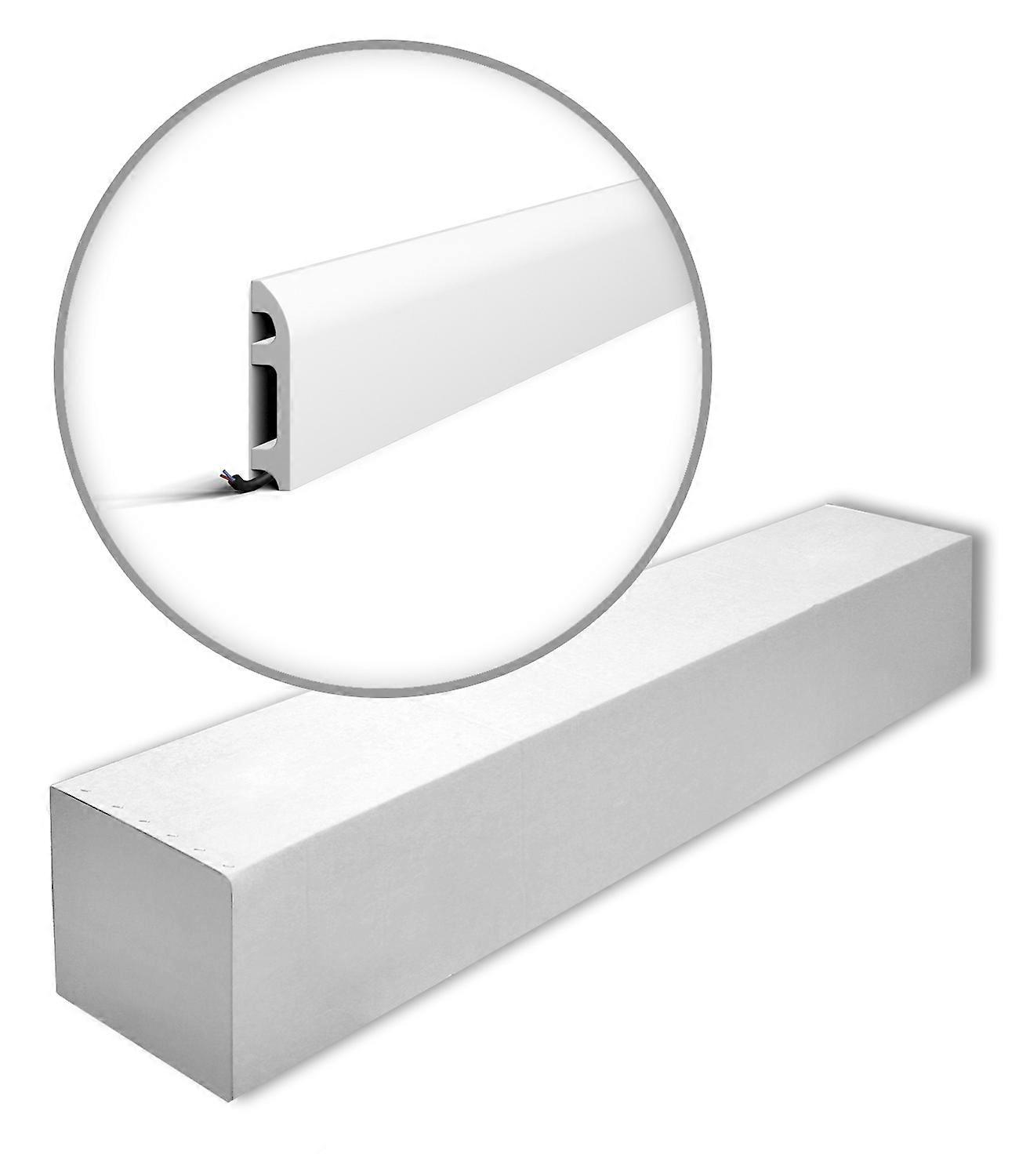 NMC 12 x Skirting FL5-box 24 meter WALLSTYL Extruded polystyrene (HDPS) 200 cm white pre-primed multi purpose