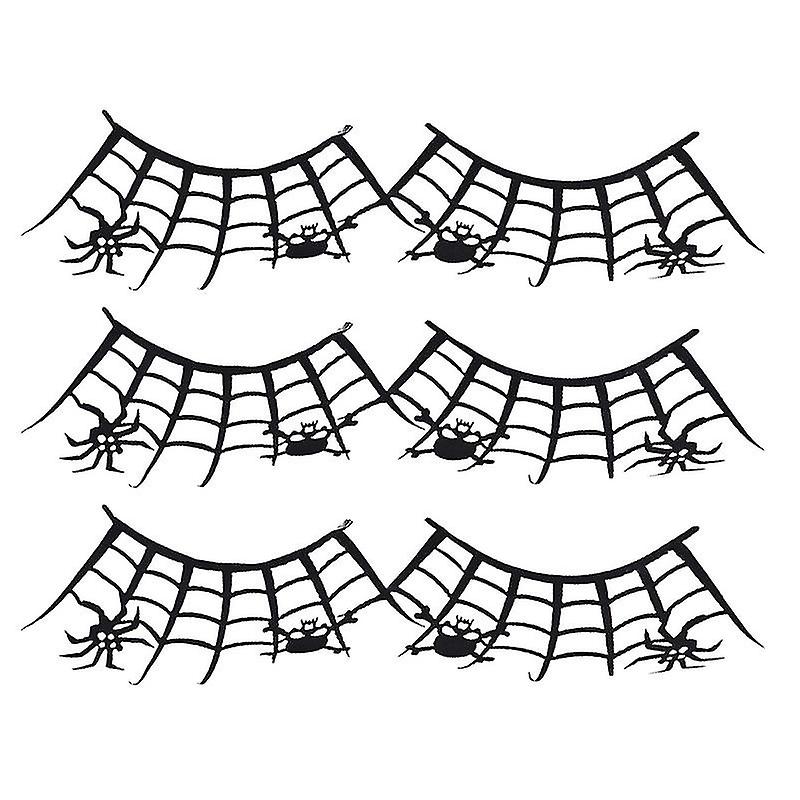 3pair Spider Web Eyelashes For Halloween Decorations