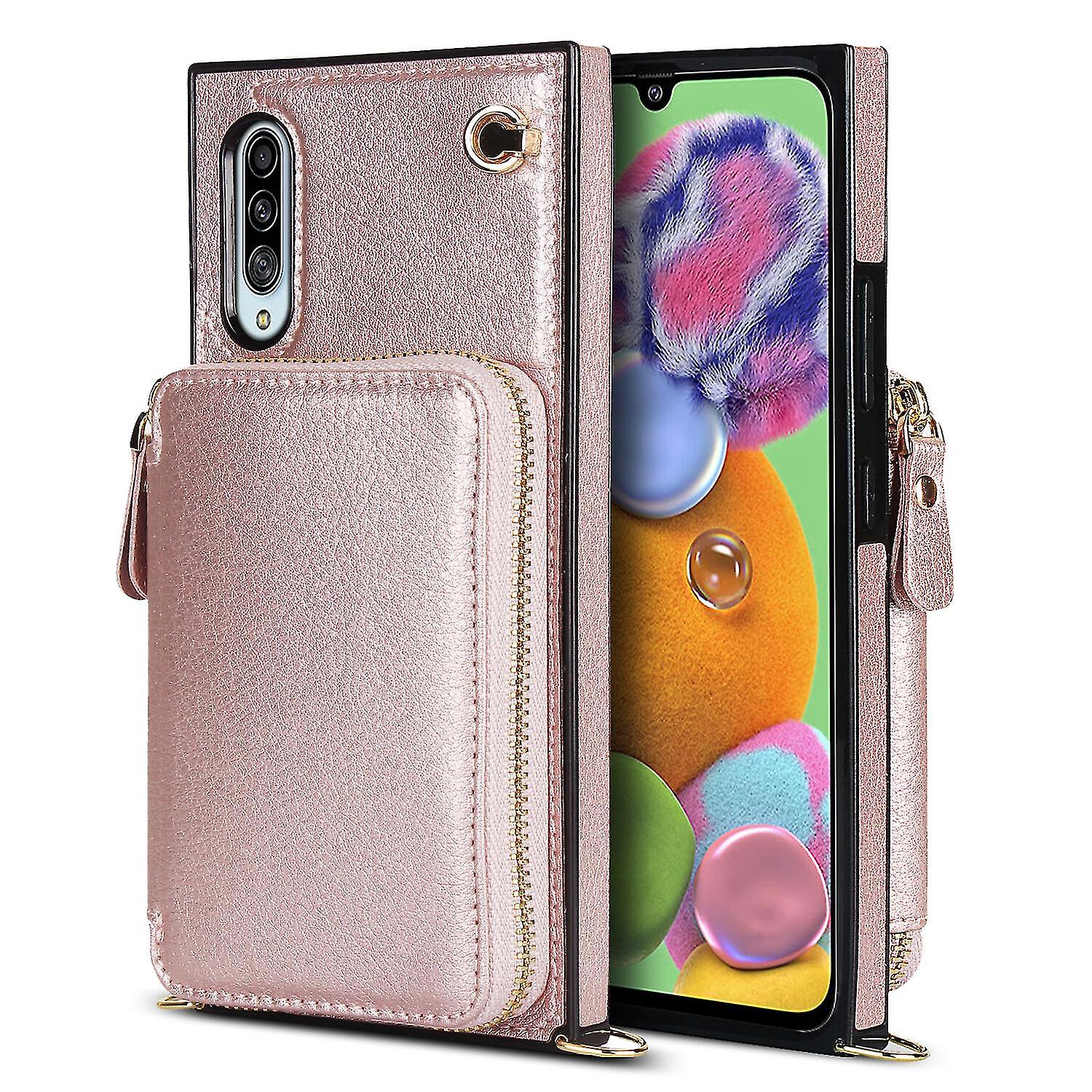  ארנק פונקציונאלי טלפון מקרה לסמסונג A90 5g עם מחזיק כרטיסים רצועת כתף אישה