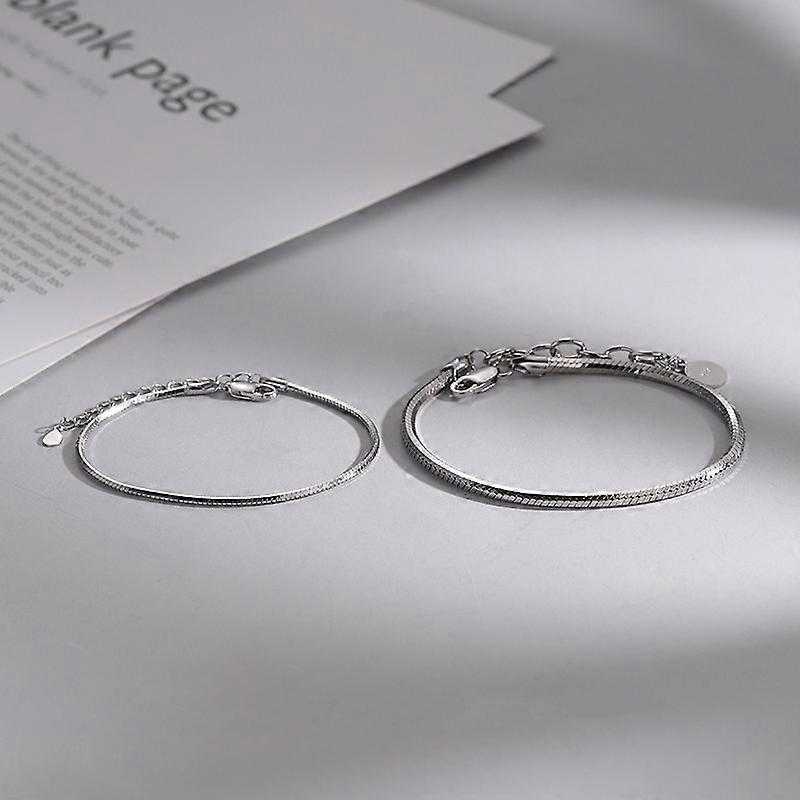 2pcs Lovers Bracelet For Couples Snake bone chain Bracelets