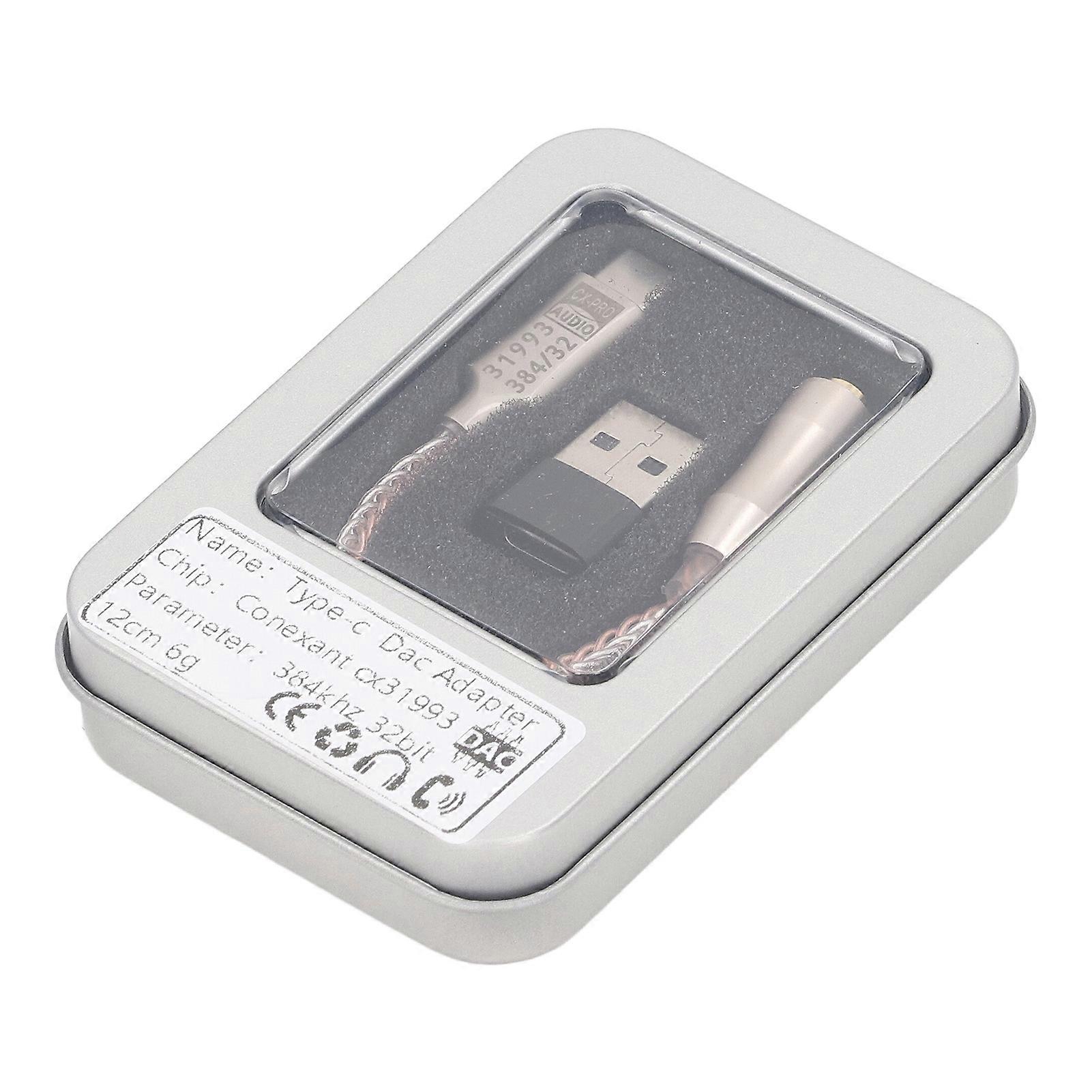 Usb To 3.5mm Dac Cable Excellent Sound Decoding Stable Transmission Type C To 3.5mm Adapter