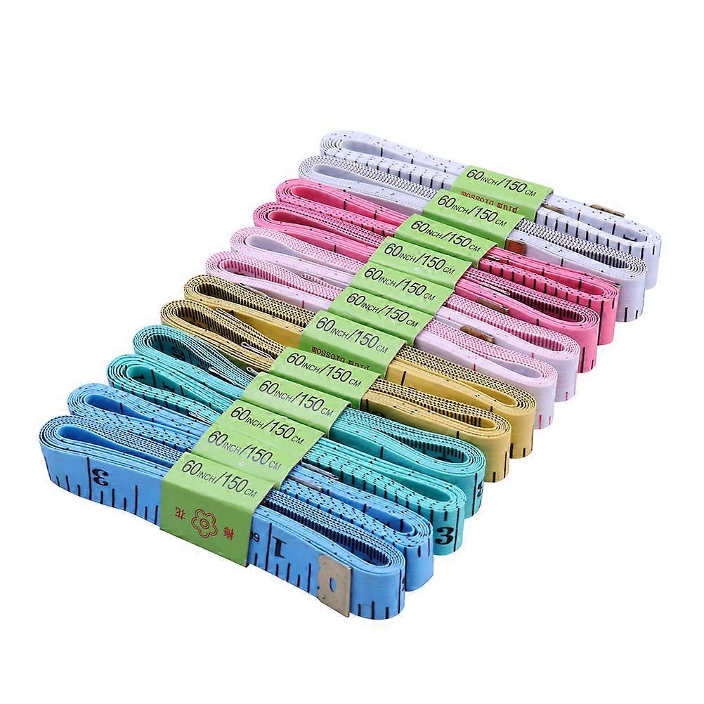 10pcs 1.5M Measuring Tape Flexible Tape Ruler Sewing Tape Measure for Tailor Craftman