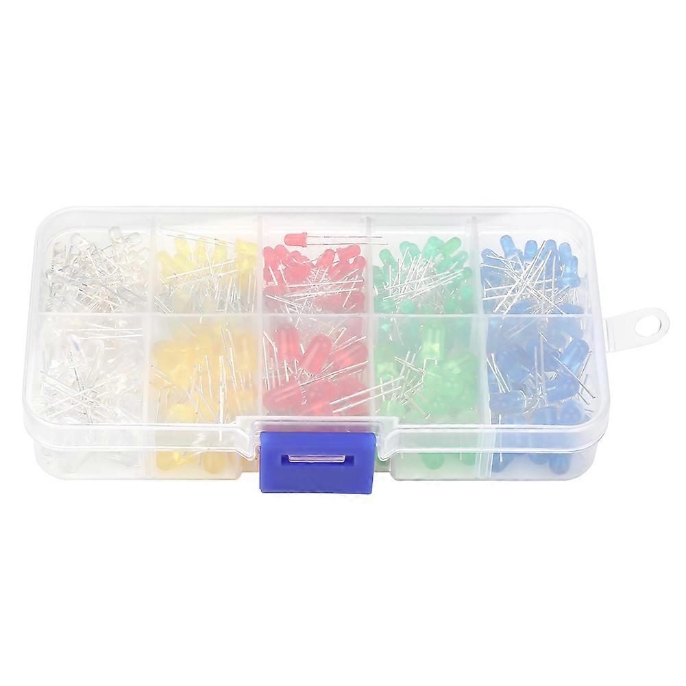 350PCS 3mm & 5mm Assorted Color LED Light Emitting Diode Assortment Kit