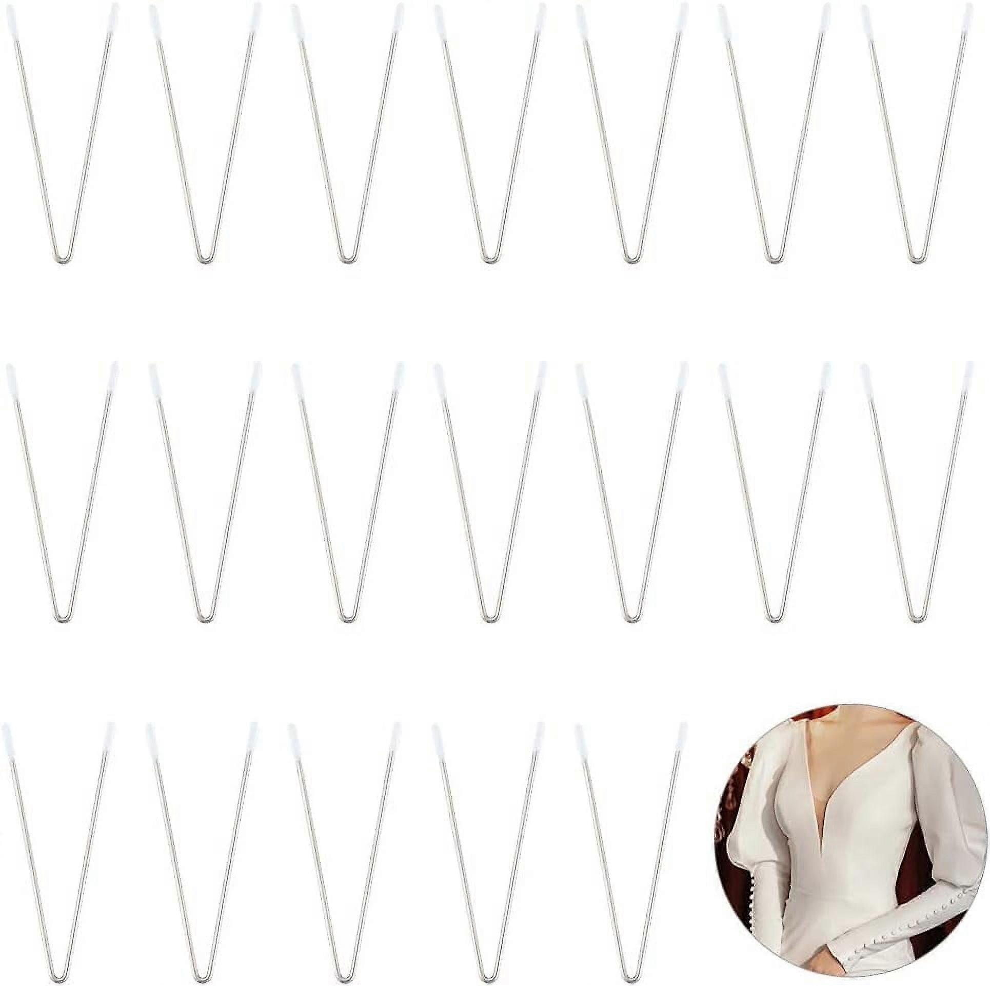 20pcs Metal Bra Wire V Shape Bra Underwire Sturdy Steel Bra Under Wires V Heavy Gauge Sturdy Wire Replacement
