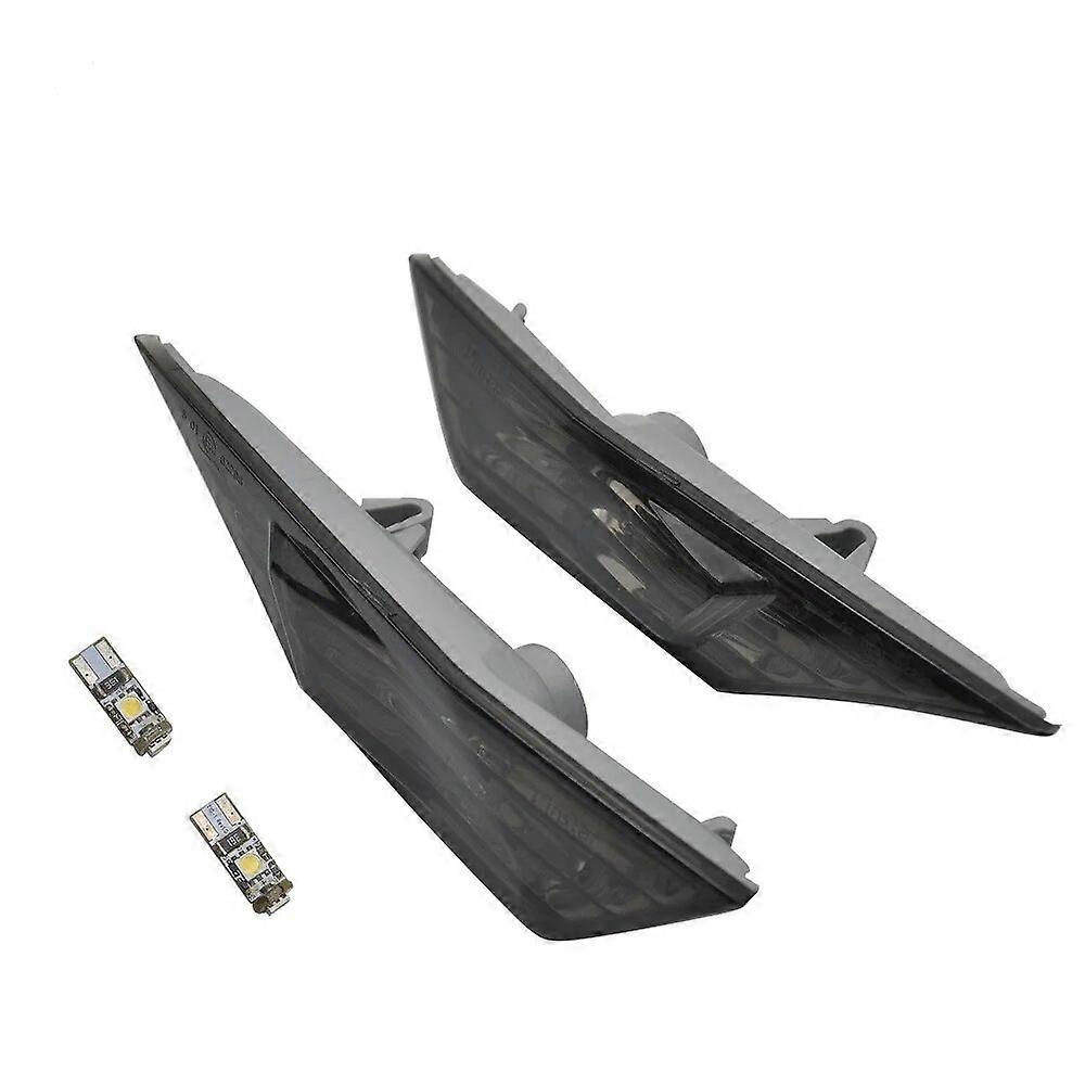 Smoked Lens For Honda Civic 2016 2017 2018 2019 2020 Amber Led Side Marker Turn Signal Light / White Running Light Position Lamp