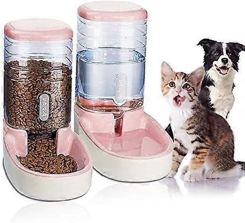 ペット用自動水と食品ディスペンサー、猫、犬、11ガロン、ウォーターディスペンサー1個、自動フィーダー1個付き
