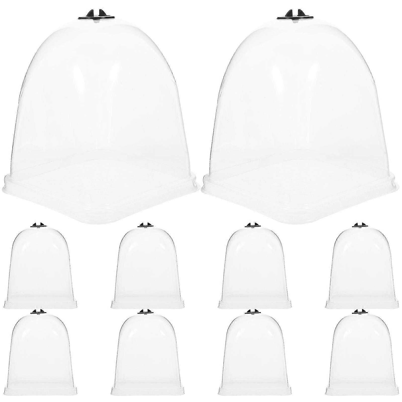 10pcs Garden Cloche Dome Breathable Plants Dome Plant Nursery Protector Humidity Dome Garden Dome