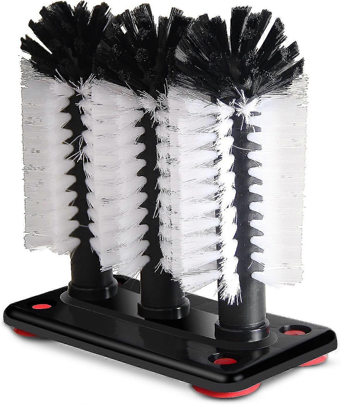 Three Headed Cup Brush With 3 Brushes Per Base (18.5*9.5*19cm)