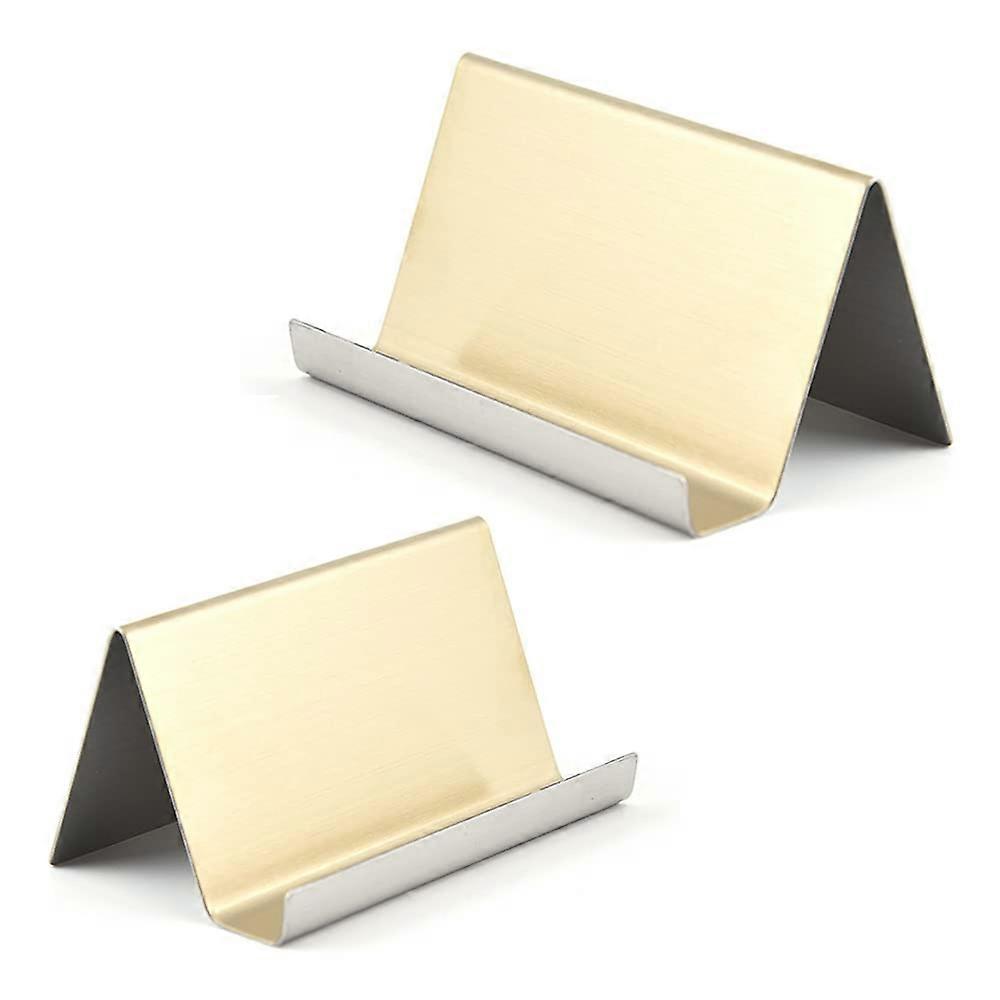 2 Pieces Business Card Holder, Name Card Stand, Cards Holders for Office Desk