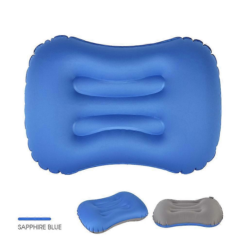 Inflatable Camping Travel Pillow - Compressible, Compact,Royal Blue