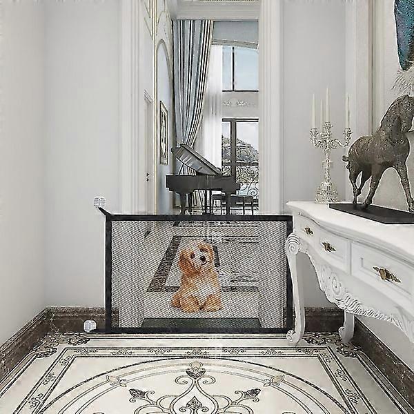 The household's magic dog gate with adjustable width for the pet roof