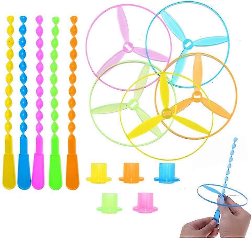 40PCS Flying Saucers Spinning Toy for Children-Style random, color random