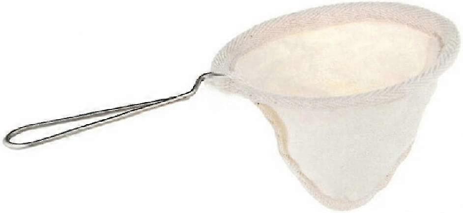 Coffee Strainer Reusable Coffee Filter Coffee Flannel Cloth Filter Bag Coffee Stocking With Wooden Handle (beige1pc)