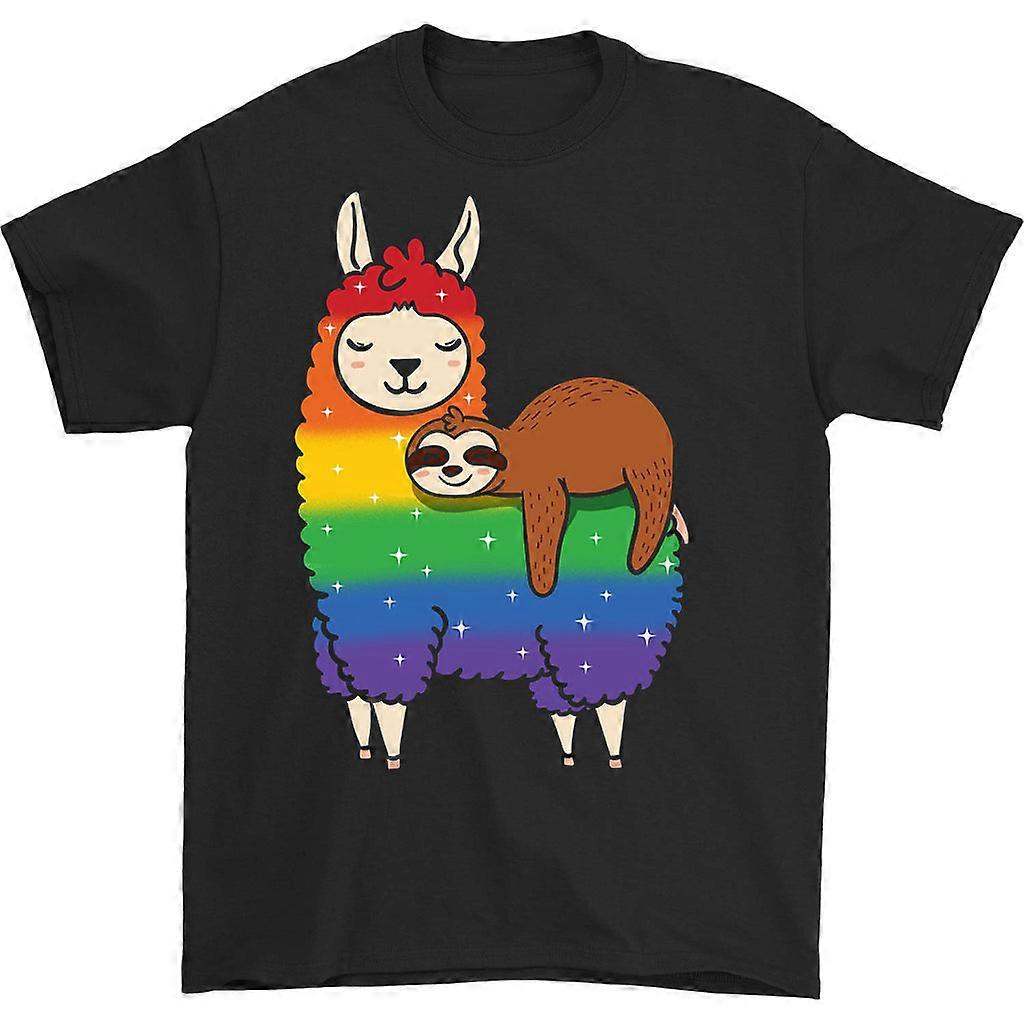 Sloth Riding Llama 90s T-shirt