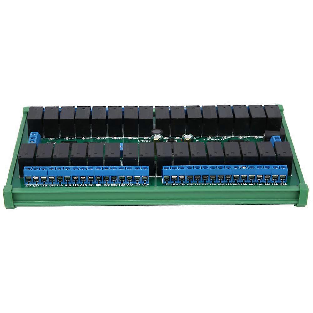 32 Channel RS485 Relay Serial Port Remote Control Switch PLC Board with Rail Box 12V NO.5540