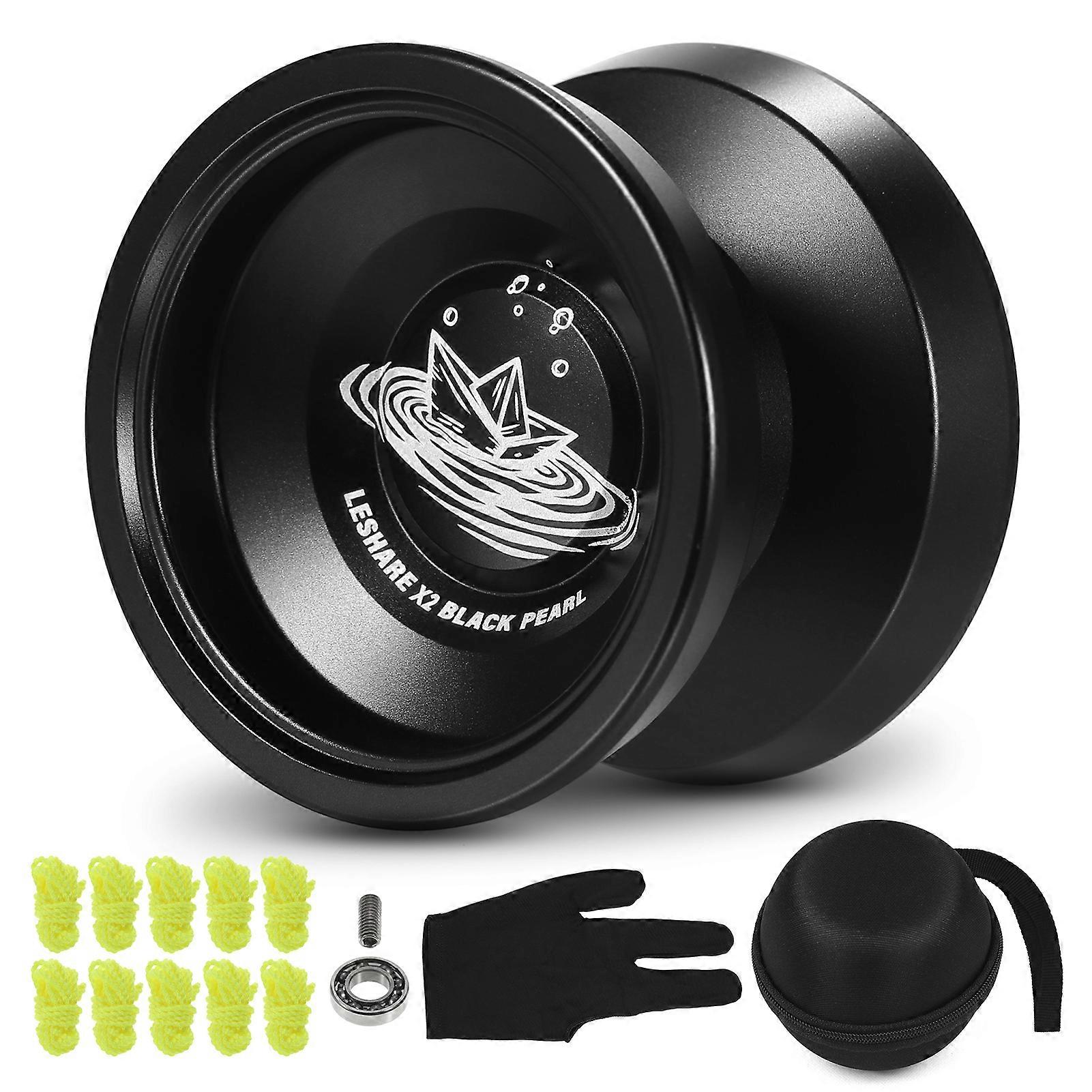Aluminum Yoyo Ball Competitive Yo Yo Gift with Bearing Strings Glove and Storage Case