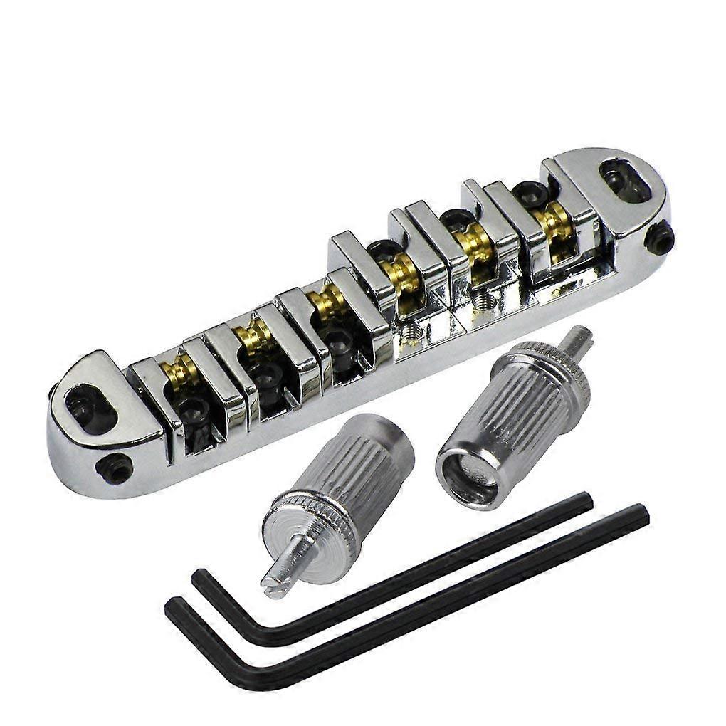 Chrome Metal Plated Roller Saddle Tune-O- Bridge for Style Electric Guitar Replacement