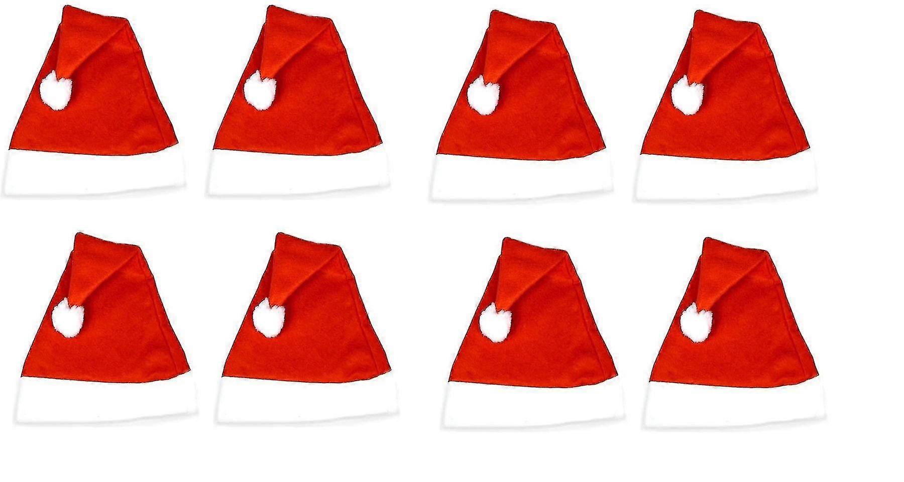 8 x faderhattar / tomtehattar / röda filthattar