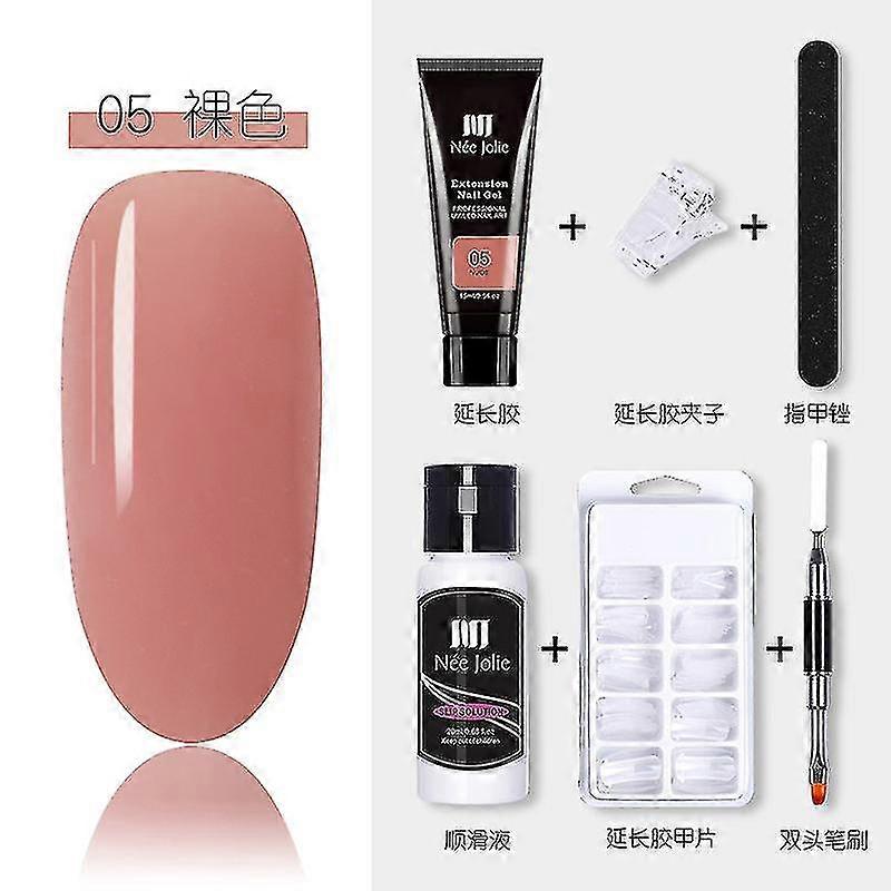 Redkid Kit de gel UV Poly pour manucure kit dextension dongles solution de glissement vernis acryliq